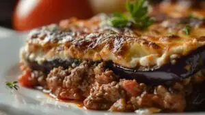 Lire la suite à propos de l’article Moussaka à l&rsquo;agneau – Grèce, chef Roulis – 1982
